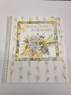 Vtg Hallmark Special People To Remember Date Tracking Book With Pockets New